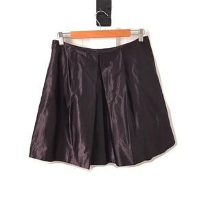 DKNYC Chocolate satin circle skirt, size 4, NWT